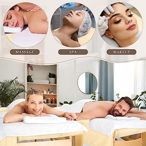 Mixweer 9 Pcs 3 Set Microfiber Massage Table Sheets Set Bulk Includes Flat Sheet, Fitted Sheet with Pocket, Face Rest Cover(Beige) - Image 6