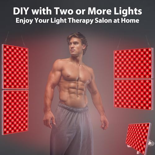 Red Light Therapy Lamp, Red Light Therapy for Body, Infrared Light Therapy Panel for Face with Stand, 660nm Red and 850nm Near Infrared LED Red Light Therapy Device at Home for Face and Body (2 Pack) - Image 6