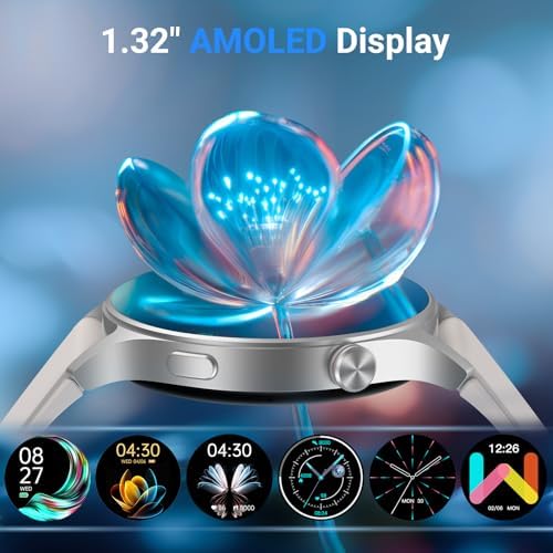 Fitpolo Smart Watch for Men Women,1.3" AMOLED Touchscreen Fitness Tracker, Make/Answer Calls, Heart Rate SpO2 Monitor, 3ATM Waterproof, Sleep & Activity Tracking Smartwatch for Android Phones iPhone - Image 2