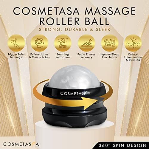 Cosmetasa Massage Roller Ball- Soothes Back, Shoulder, and Foot. Self, Relaxing, Massage Therapy Tool for Sore, Tired Muscles - Image 2