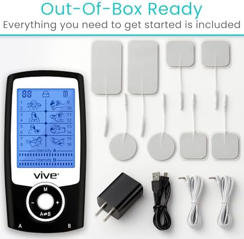 Vive Tens Unit Muscle Stimulator- Stim Machine with Self Sticking - Image 4