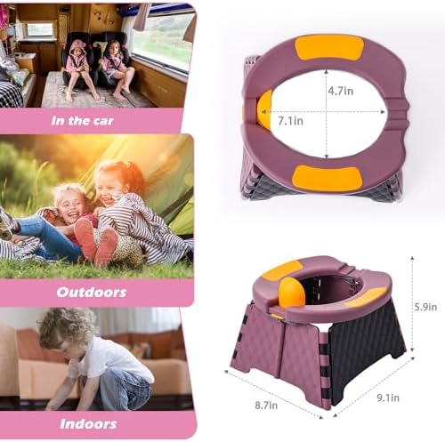 Travel Potty for Toddlers, Portable Foldable Toilet Training Seat - Image 4