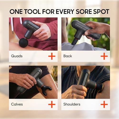 Sharper Image Powerboost Move Mini Percussion Massage Gun, Powerful & Quiet - Image 6