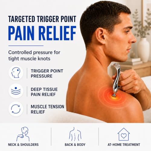 Melonsun Trigger Point Massage Tool for Pain Relief, Deep Tissue & Gua Sha, HSA Eligible Fascia Release Tool, FSA Eligible Muscle Scraper Acupressure Tool for TMJ, Full-Body Massage & Therapists - Image 3