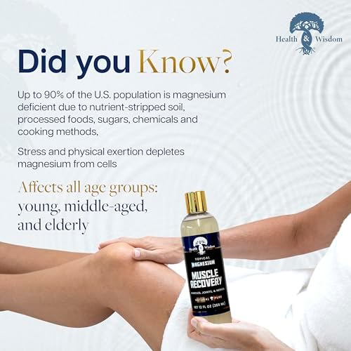 Health and Wisdom Magnesium Muscle Recovery - Topical Muscle and Joint Support - Improve Recovery, Relaxation and Soreness - Enhanced Absorption - 12 fl oz - Image 5