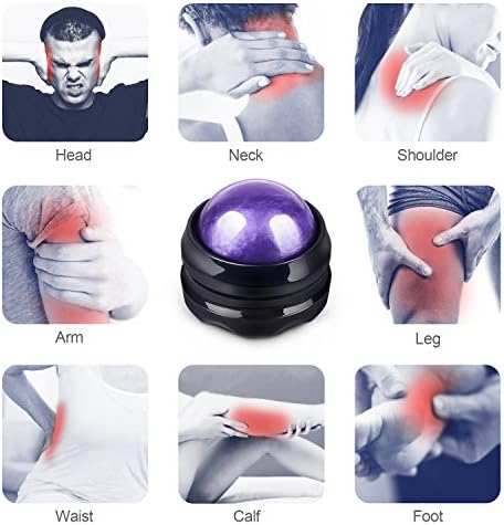 Solacium Manual Massage Roller Ball - Massager and Therapy Tool for Sore Muscles, Shoulders, Arms, Neck, Back, Feet, Body, Deep Tissue, Stiffness, Joint Pain, Stress Relief - Image 3