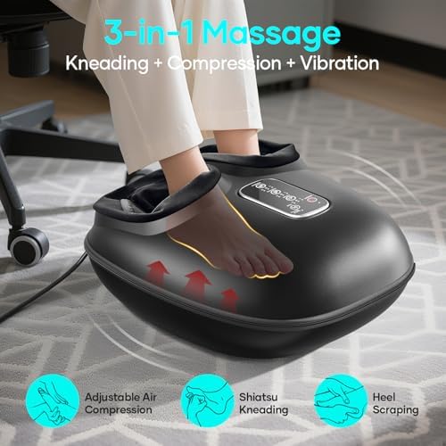 LUBBYGIM Foot Massager with Heat, Feet Massage with Shiatsu Deep Kneading - Image 2