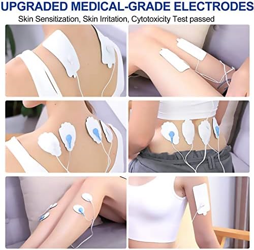 TENS/EMS Unit Replacement Pads NURSAL 20 Pack 3.5mm Snap Electrode Patches for Electrotherapy, Reusable Self-Adhesive Electrodes Pads, Compatible with Belifu, AVCOO, MEDVICE TENS (White) - Image 4