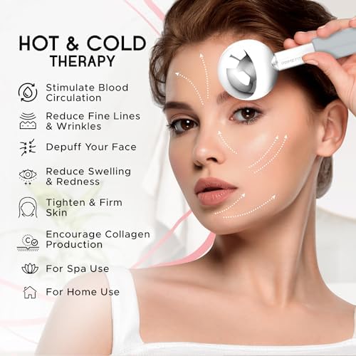 Ice Globes for Facials | Unbreakable Steel Cooling Roller | Cryo Sticks for Face | Massager for Face Neck & Eyes | Skin Care for Dark Circles, Puffiness, Wrinkles, Collagen Production (Gray) - Image 4