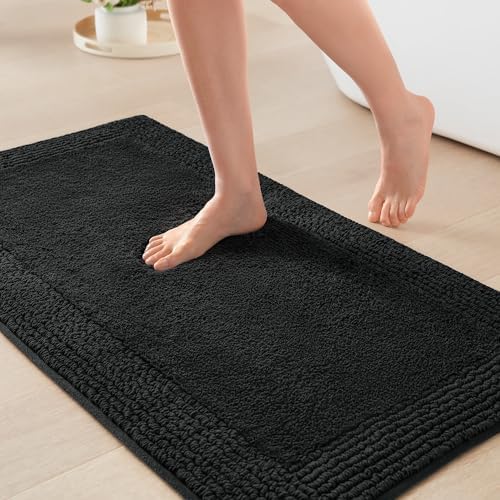 Madison Park Splendor Reversible 100% Cotton Bath Rug, 20 x 30, Black by MADISONPARK