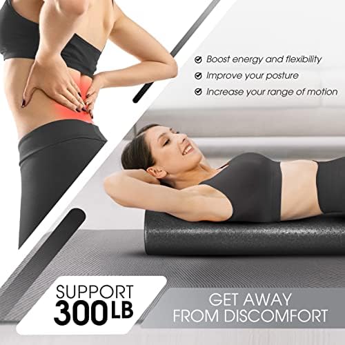 Yes4All Foam Roller, EPP High-Density Material, High Firmness Level, Back Roller for Athlete & Professional, Suitable for Full Body Massage, Yoga & Pilates, Black, 36 Inch - Image 5