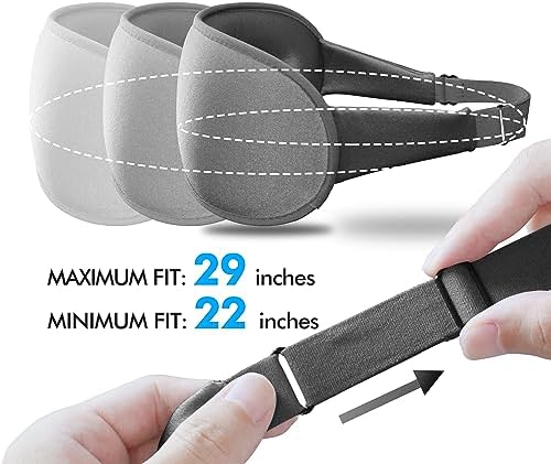 Sleep Mask for Men and Women, 3D Blackout Eye Mask for Side Sleepers, Grey - Image 4