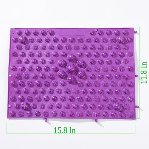 Foot Massage Mat Acupressure Reflexology Toe Plate Massage Pad Bathroom Yoga Anti-Slip Outdoor Game Punishment Mat (Purple) - Image 4