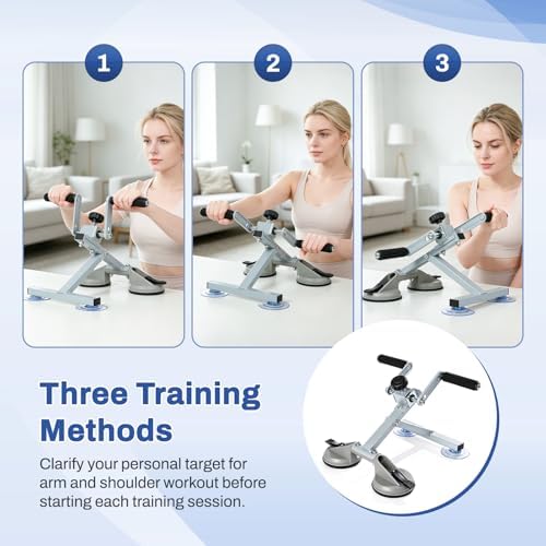 Arm Bike for Physical Therapy Table Top, Arm Exercise Equipment for Seniors, Portable Indoor Stroke Arm Recovery Device for Shoulder Wrist, Hand Cycle Exerciser - Image 2