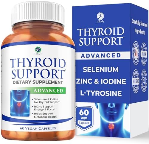 1 Body Thyroid Support for Women & Men, Iodine & Selenium Supplement by 1Body