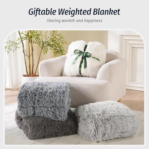 Wemore Weighted Blanket for Adult 60x80 15lbs Soft Long Plush Backprint - Image 4