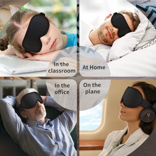 Easysleep Sleep Eye Mask 3D Contoured Cup Sleeping Mask with 100% Light Blocking and Adjustable Strap Soft Breathable Eye Cover Night Blindfold Mask for Men Women. - Image 7