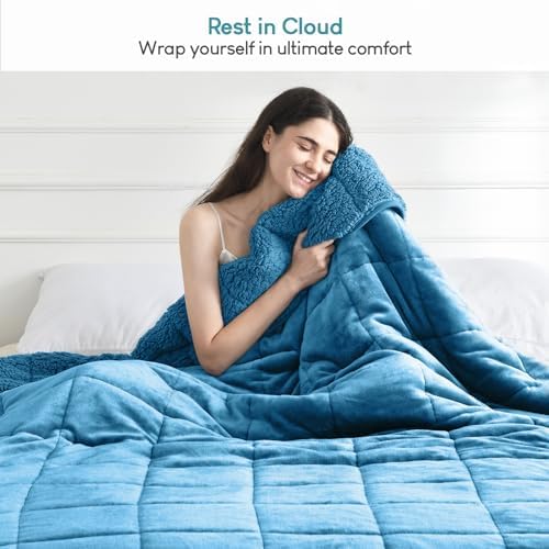 Cottonblue Fleece Weighted Blanket 20lbs for Adults Queen Size 60x80in Soft - Image 6