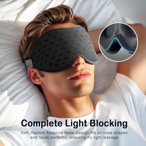 LitBear Breathable Sleep Mask, 3D Eye Mask Sleep for Side Sleepers Women Men - Image 4