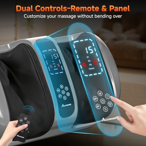 2026 Upgraded Foot Massager with Heat - Shiatsu Deep Kneading Machine for Plantar Fasciitis, Neuropathy & Circulation - 5 Intensities, 4 Modes - Ideal Gifts for Women & Men - Image 5