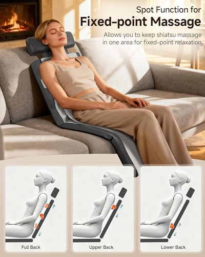 Snailax Full Body Massage Mat with Heat, Vibrating & Heating Massage Pad for Sofa, Recliner, Bed, Deep Kneading Shiatsu Back Massage for Chair for Back Comfort & Relaxation, Ideal Gifts for Men Women - Image 5