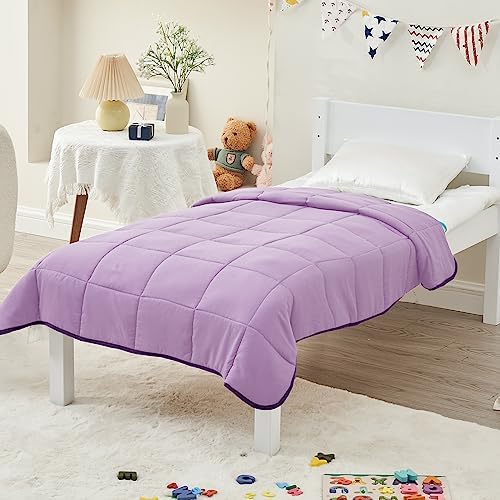yescool Weighted Blanket (10 lbs, 41" x 60", Purple) Cooling Heavy Blanket, Perfect for 90-110 lbs, Breathable Throw Blanket Gifts with Premium Glass Bead, Machine Washable - Image 7