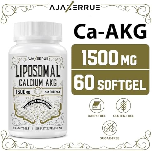 Liposomal Calcium AKG Supplement 1500 MG (Alpha-Ketoglutaric Acid), High Absorption, More Effective Than AAKG, Ca AKG for Longevity, Age Defense, Cellular Energy, Metabolic Function, 120 Softgels - Image 5