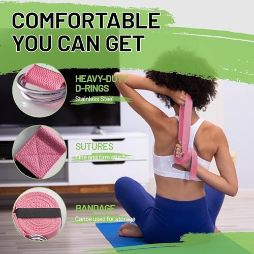 Pilates Ring Set 15PCS Pilates Equipment Set with Adjustable Ankle Wrist Weights,Yoga Ball,Figure 8 Resistance Band,Tape Measure,Pilates Bands & Accessories,Pilates Ring and Ball Set (Pink) - Image 6