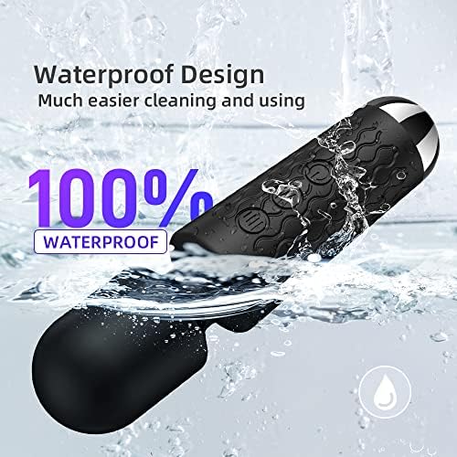 Handheld Cordless Mini Massager, Powerful Quiet with Waterproof, 20 Modes & 8 Speeds Vibration Wand for Back Neck Shoulders, Muscle Soreness Relief & Recovery (Black) - Image 5