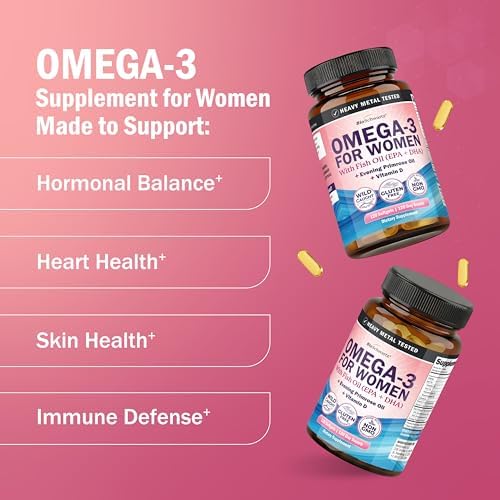 Fish Oil Omega 3 Supplement for Women with Evening Primrose Oil & Vitamin D - Image 5