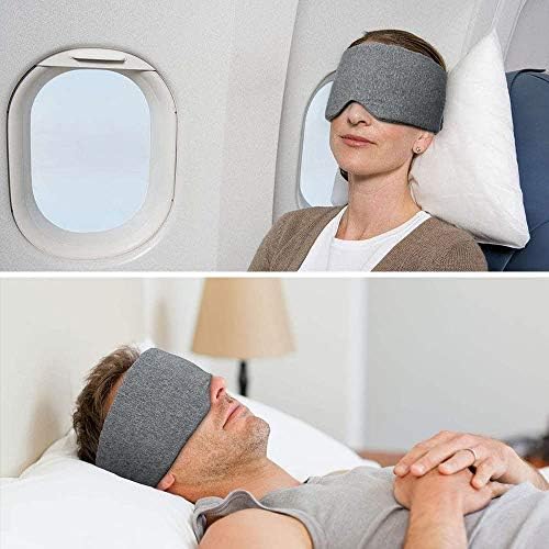 FRESHME Cotton Eye Mask for Sleeping in Gift Box - Soft and Adjustable Extensions Sleep Mask with Earplugs and Pouch for Women and Men, Blackout Cover for Night Travel Relaxation - Image 3