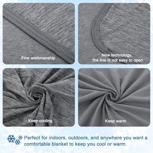 CHOSHOME Cooling Blanket for Hot Sleepers Lightweight Summer Cold Thin Blankets for Sleeping, Hot Flashes Night Sweats, Soft Blanket for Bed, California King 96" x 102", Grey - Image 5