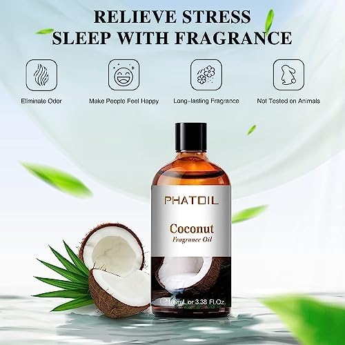 PHATOIL Coconut Fragrance Oil for Diffuser Aromatherapy 3.38FL.OZ - Image 3