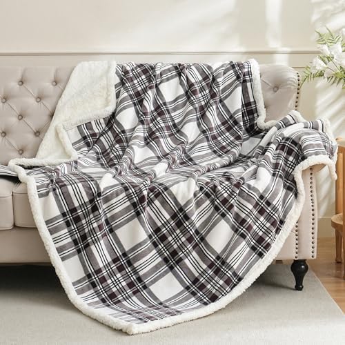 Gracelife Sherpa Fleece Throw Blanket for Couch, Fluffy Plush Warm Fuzzy Blanket for Women and Men, Cozy Thick Soft Twin Blanket for Bed(Gray-2, 60"*80") - Image 5