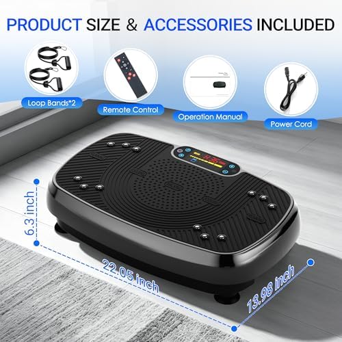 Homesy Vibration Plate Exercise Machine Shake Plate for Lymphatic Drainage - Image 6