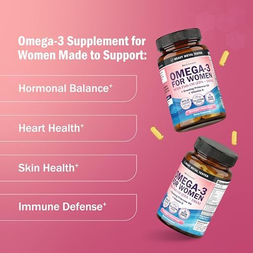 Fish Oil Omega 3 Supplement for Women with Evening Primrose Oil & Vitamin D - Image 5