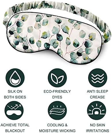 OLESILK 100% Natural Mulberry Silk Sleep Eye Mask Block Out Light, Fashion Printed Eye Mask Blindfold for Women Men Full Night Sleeping, Chic Eye Cover Eyeshade, Pattern 2 - Image 6