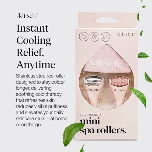 Kitsch Mini Ice Roller for Face Tool Set – Cooling Face Rollers - Blush - Image 2
