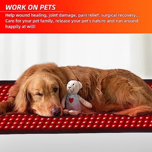 Red Light Therapy, Infrared Light Therapy 31.6" * 11.8" Large Wrap Pad 360LEDs for Body Back Waist Knee Joint Pain Relief, Muscle Repair, Decrease Inflammation, Ideal Gift - Image 6