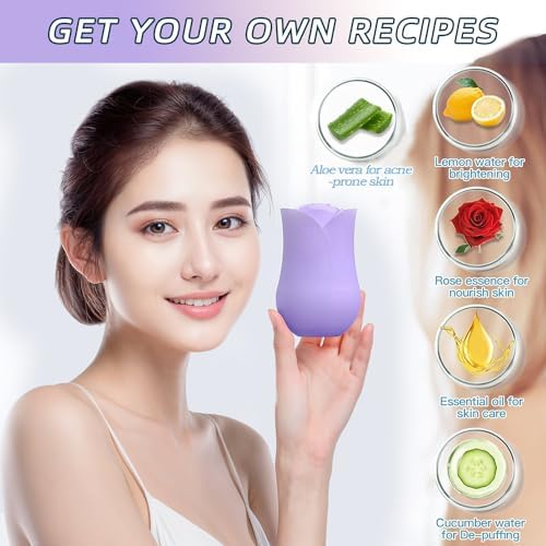 Ice Roller For Face，Cryo Cube Ice Roller For Facial And Eye,Skincare Tools,For Relieving Facial Edema, Shrinking Pores, And Lifting And Firming The Skin (Purple) - Image 2