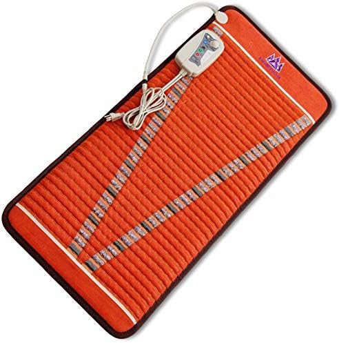 MediCrystal Infrared Heating Bio Stimulation Mat - Compact 48"L x 22"W - Natural Amethyst & Tourmaline Crystals - Adjustable Temperature 86°-158°F (30°-70°C) - Negative Ions - FDA Reg Manufacturer by MediCrystal
