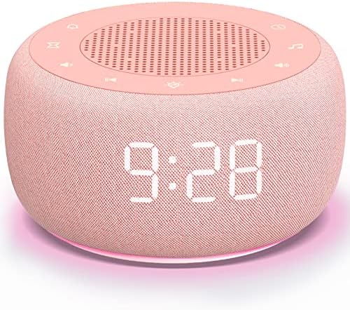 Buffbee Sound Machine & Alarm Clock 2-in-1-0-100% Display Dimmer, Under Light, Sleep Timer, Precise 30-Level Volume Control White Noise Machine by BUFFBEE