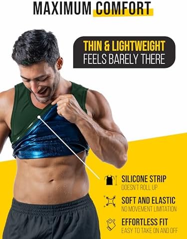 Men’s Sweat Vest - Boost Weight Loss with Increased Sweating & Compression Technology Sauna Vest for Men (XS-7XL) - Image 4