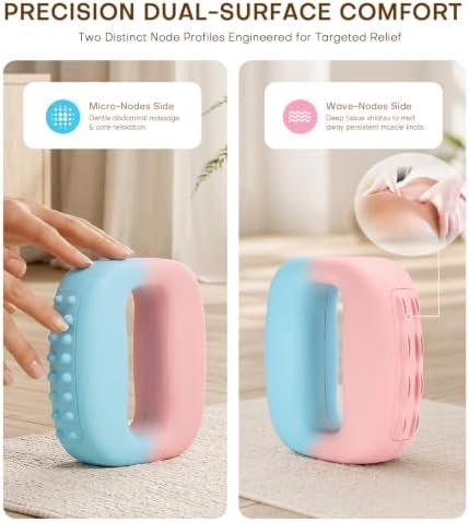Gradient Fascia Ring Ab Massager Belt for Muscle Recovery,Blue-Pink - Image 2