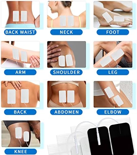 Extra Large TENS Unit Replacement Pads, 8-2" X 4", 4-4" X 4"，Multiple Sizes TENS Unit Pads with Pad Holder, Reusable and Self-Adhesive Electrodes Pads - Image 5