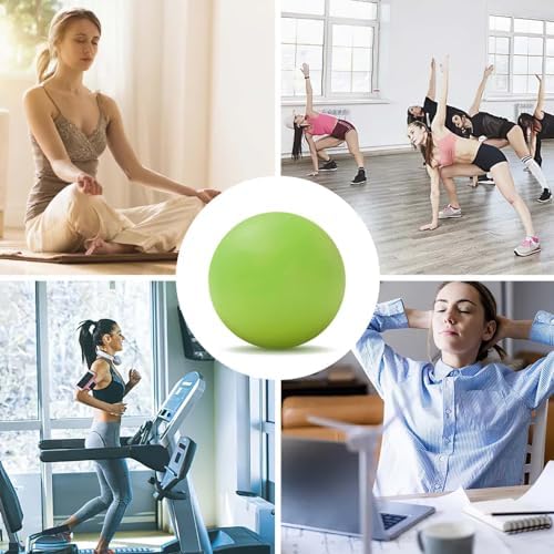 WOVTE Massage Lacrosse Ball for Sore Muscles, Shoulders, Neck, Back, Foot, Body, Deep Tissue, Trigger Point, Muscle Knots, Yoga and Myofascial Release (Green) - Image 5