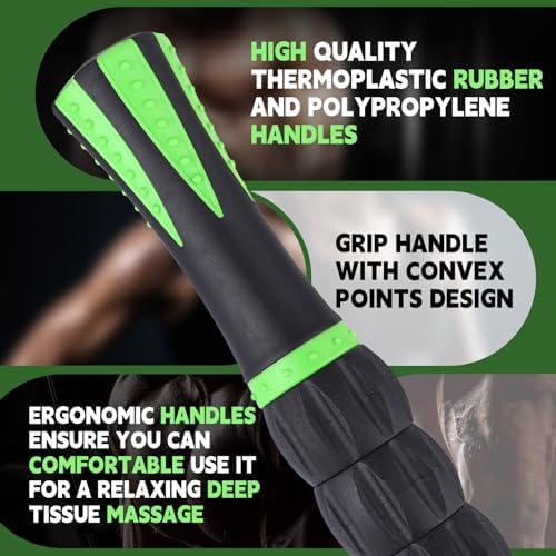 Massage Roller Stick,Muscle Roller Stick for Athletes,Liposuction Massage Roller for Lymphatic Drainage, for Relief Muscle Soreness, Trigger Points, Help Runner Legs, Back Recovery by INSCOOL - Image 4