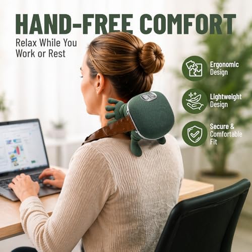 BeFit24 Deep Tissue Neck Massager with Heat, Upgraded 4D Feels Like Real Hands, Shiatsu Shoulder & Back Massager, Cordless Rechargeable for Relaxation & Comfort - Image 4