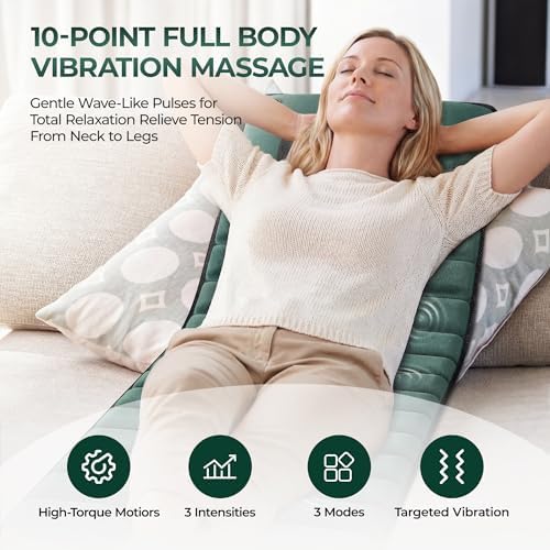 Full Body Massage Mat with Heat, 10 Motors, Detachable Massager Pad - Image 2