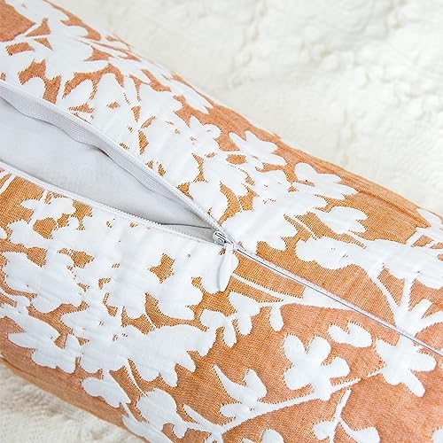 Buckwheat Neck Support Pillow Cervical Neck Cylinder Bolster Pillow,Buckwheat Hulls Adjustable Roll Pillow,Neck Pain Relief for Back and Side Sleepers Round Pillows for Lunch Break Orange, 6*15 inch - Image 6